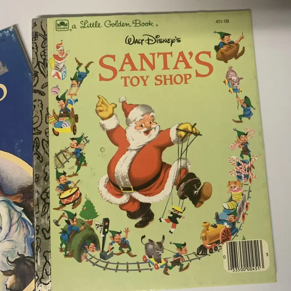 VTG Christmas Little Golden Books Lot of 4 Nativity Santa Rudolph